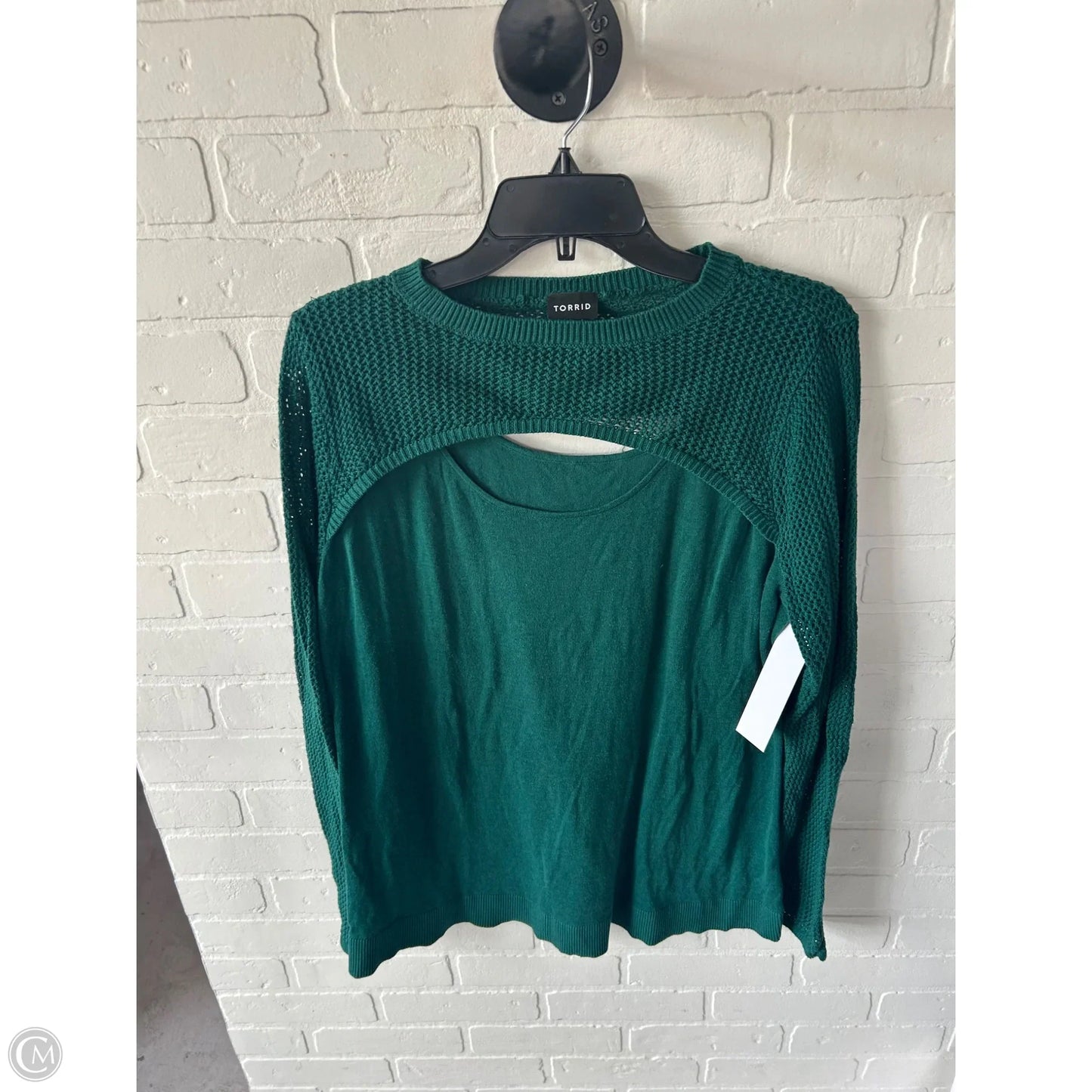 Top Long Sleeve By Torrid In Green, Size: 2x