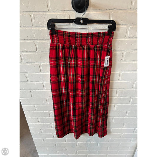 Skirt Midi By Old Navy In Black & Red, Size: 6