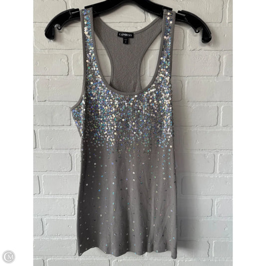 Tank Top By Express In Grey & Silver, Size: S