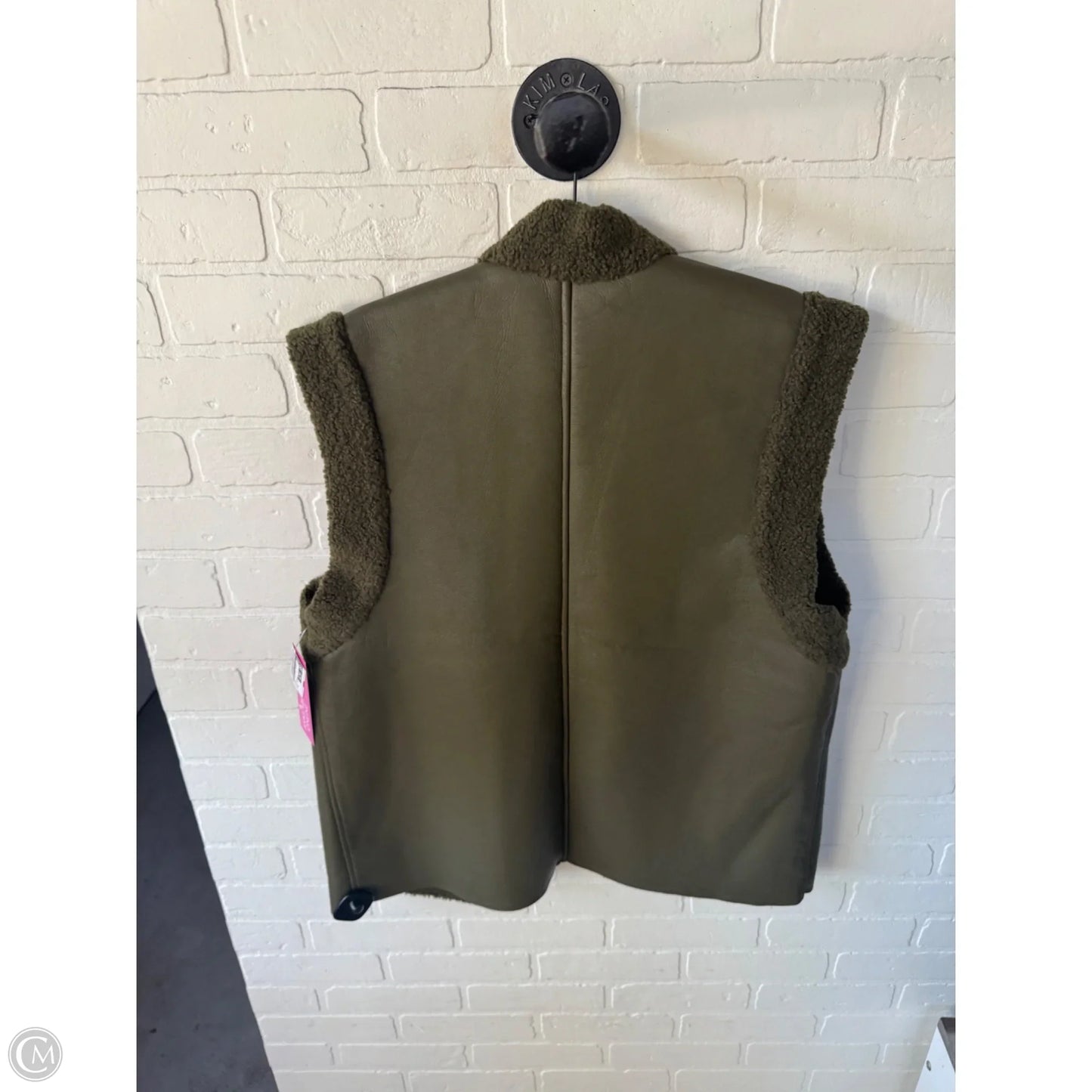 Vest Faux Fur & Sherpa By Frnch In Green, Size: M