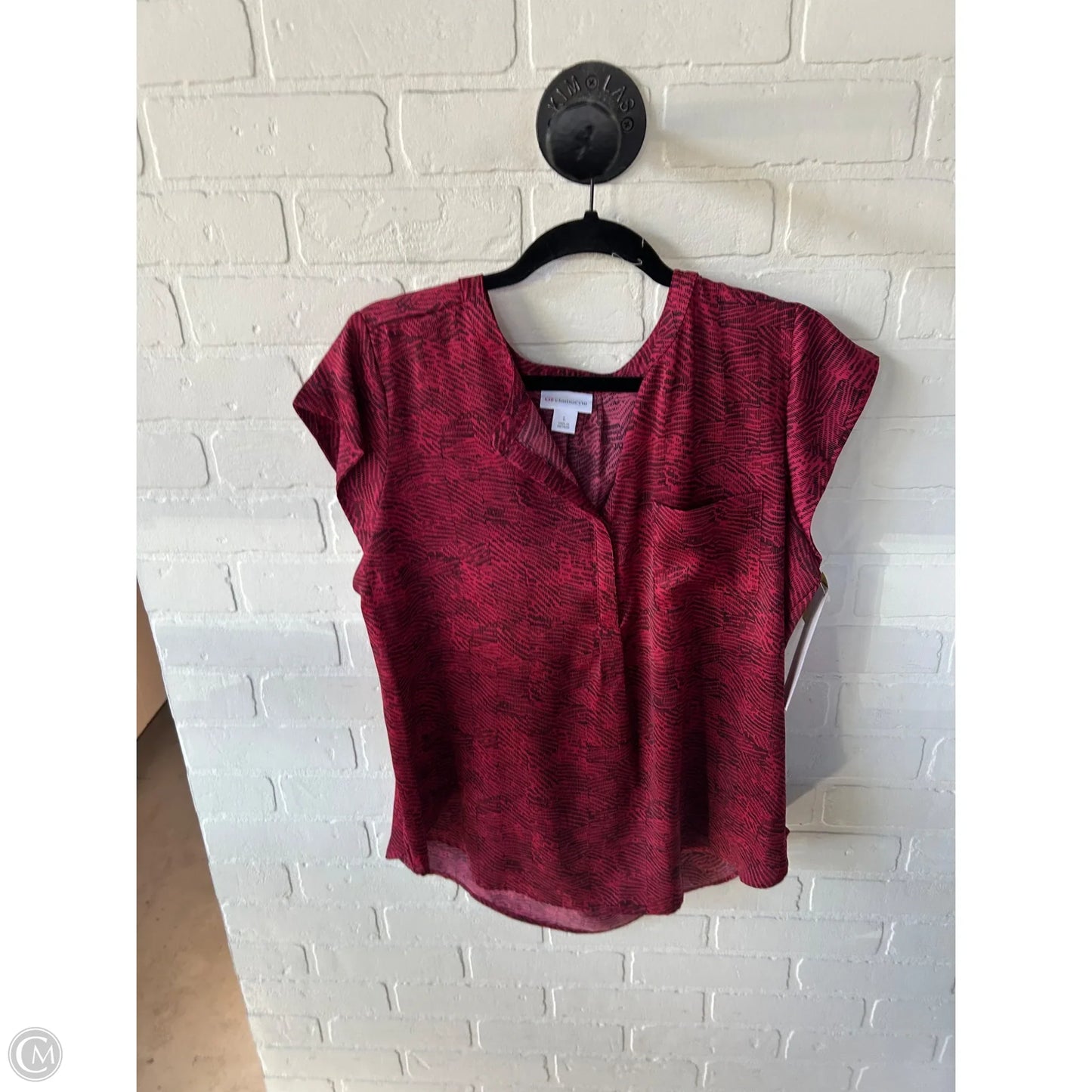 Top Sleeveless By Liz Claiborne In Red, Size: L