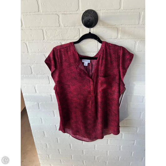 Top Sleeveless By Liz Claiborne In Red, Size: L
