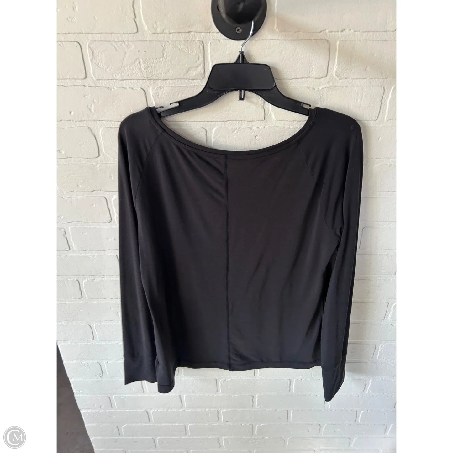 Athletic Top Long Sleeve Crewneck By Gapfit In black, Size: L