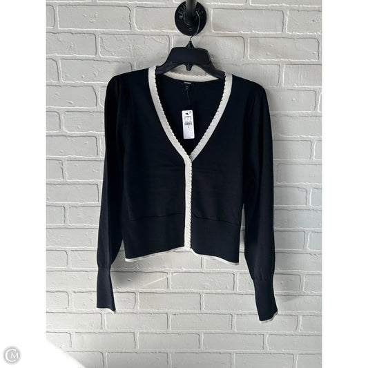 Sweater Cardigan By Express In Black & White, Size: M