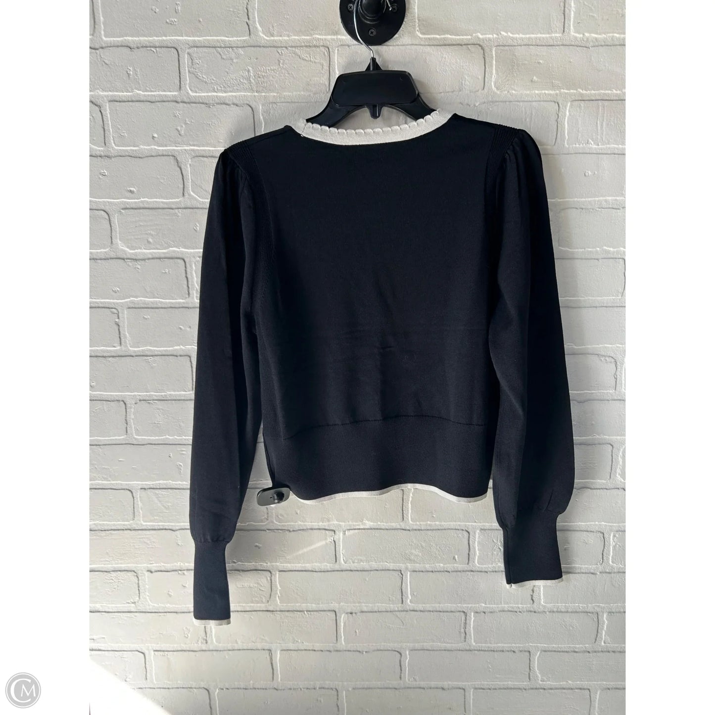 Sweater Cardigan By Express In Black & White, Size: M
