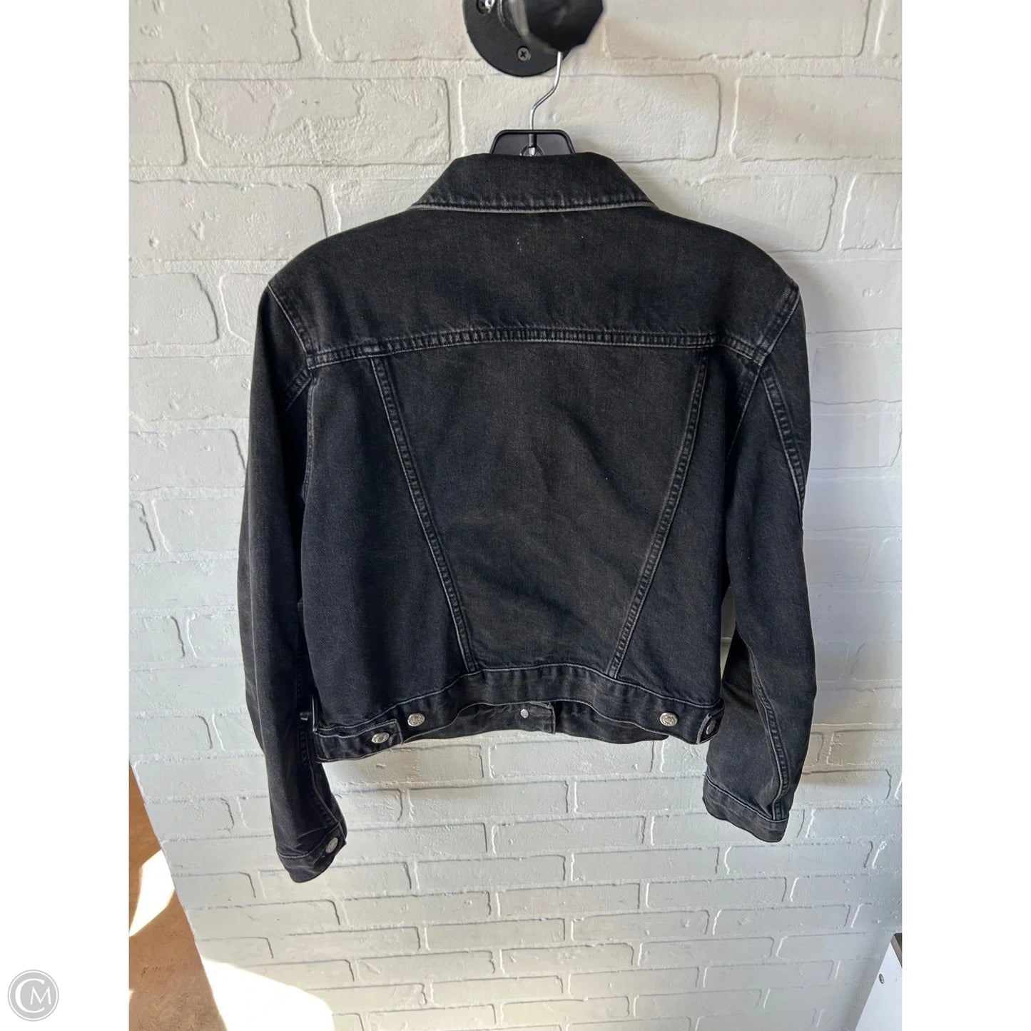 Jacket Denim By Top Shop In Black Denim, Size: M