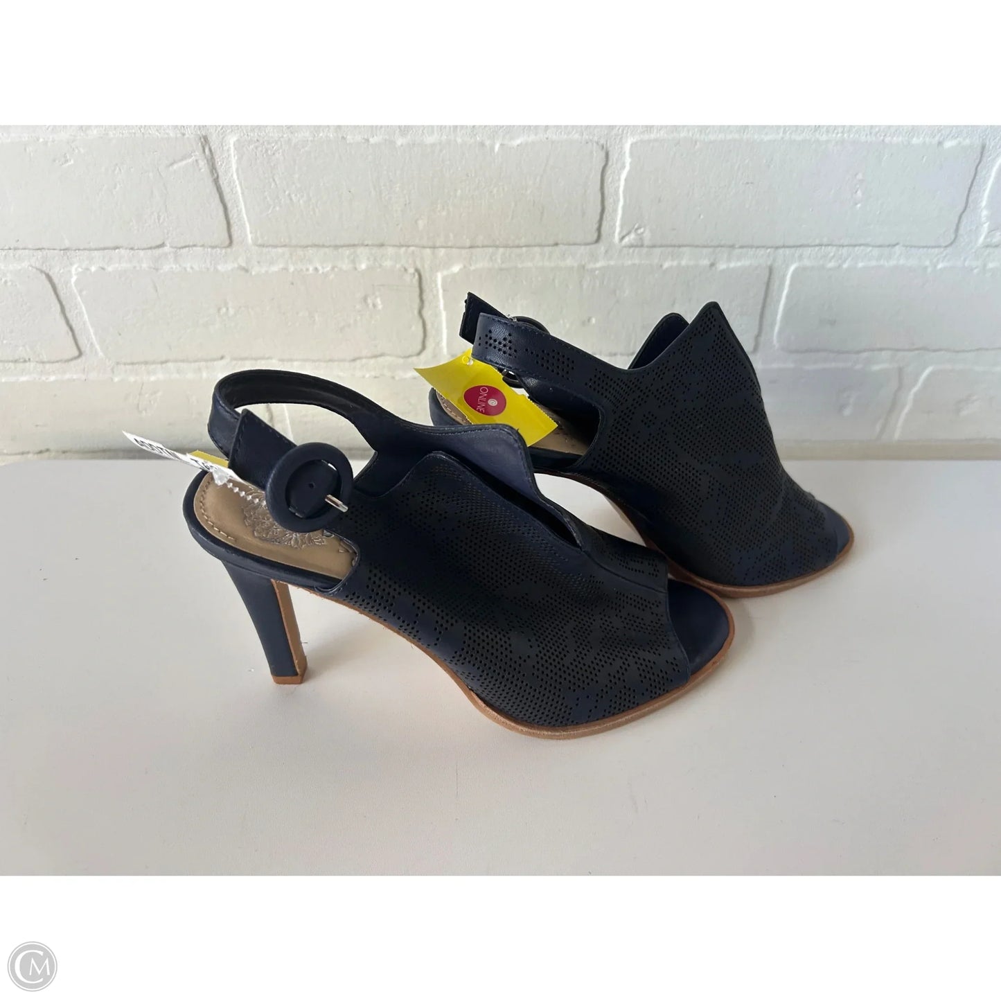 Sandals Heels Stiletto By Vince Camuto In Navy, Size: 8.5