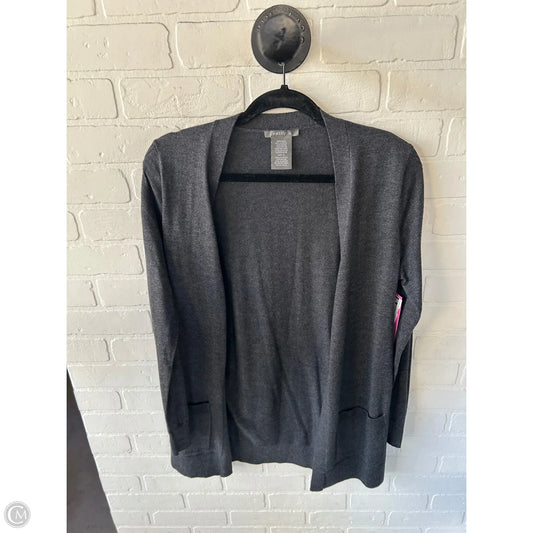 Sweater Cardigan By Matty M In Grey, Size: S