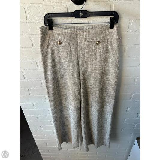 Pants Wide Leg By H&m In Tan & White, Size: 8