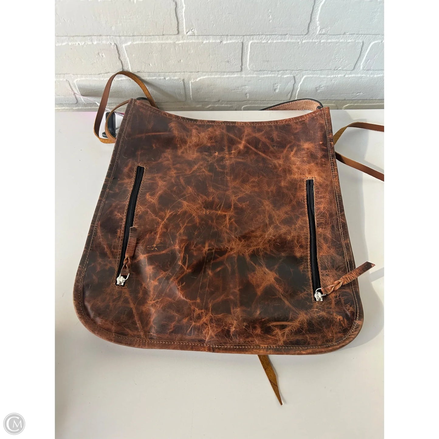 Crossbody Leather By Cmb, Size: Large