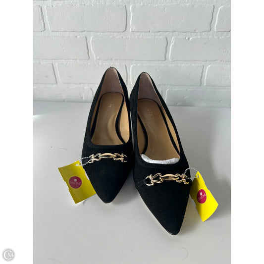 Shoes Heels Kitten By Talbots In Black & Gold, Size: 10.5