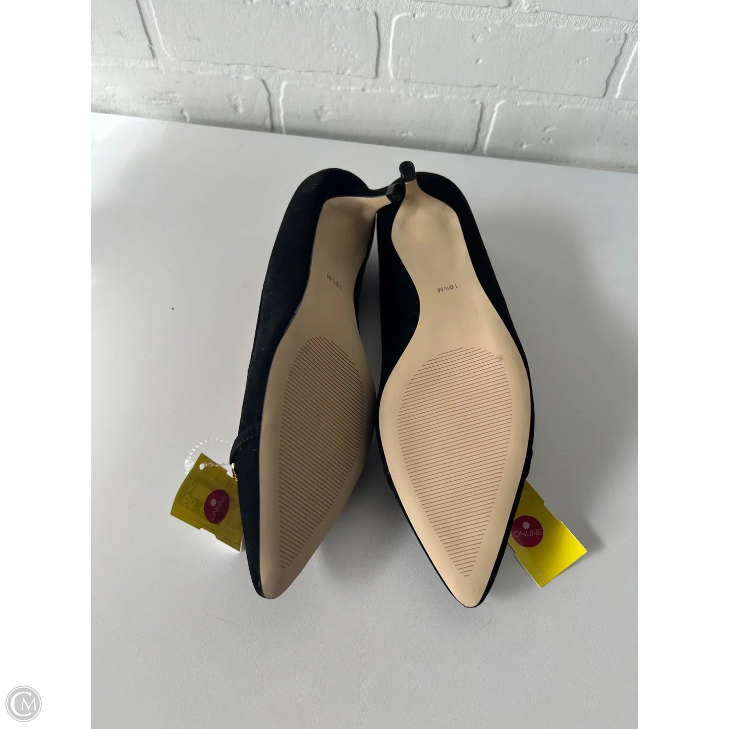 Shoes Heels Kitten By Talbots In Black & Gold, Size: 10.5