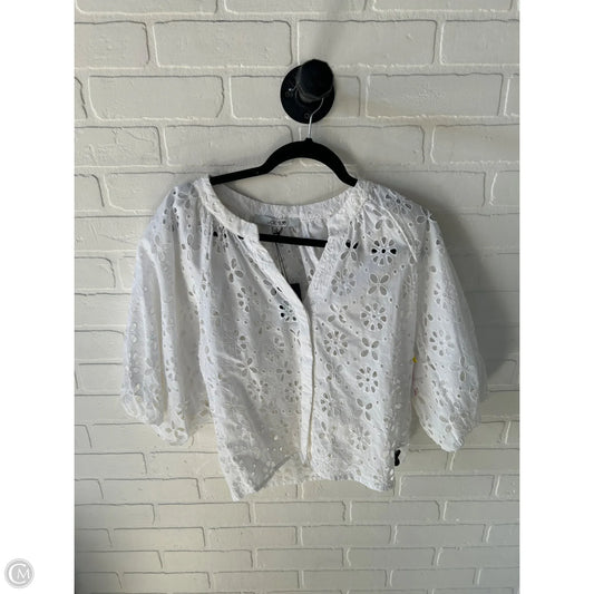 Blouse Short Sleeve By Joes Jeans In White, Size: S
