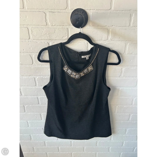 Blouse Sleeveless By Cabi In Grey, Size: Xl