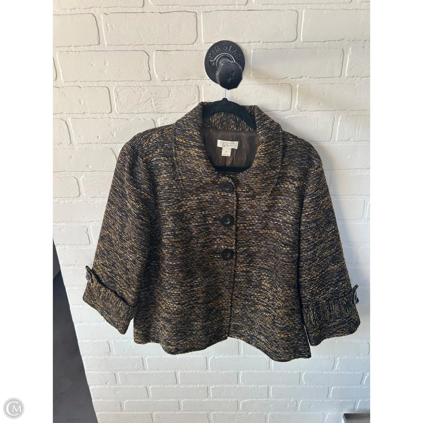 Blazer By Christopher And Banks In Black & Gold, Size: Xl