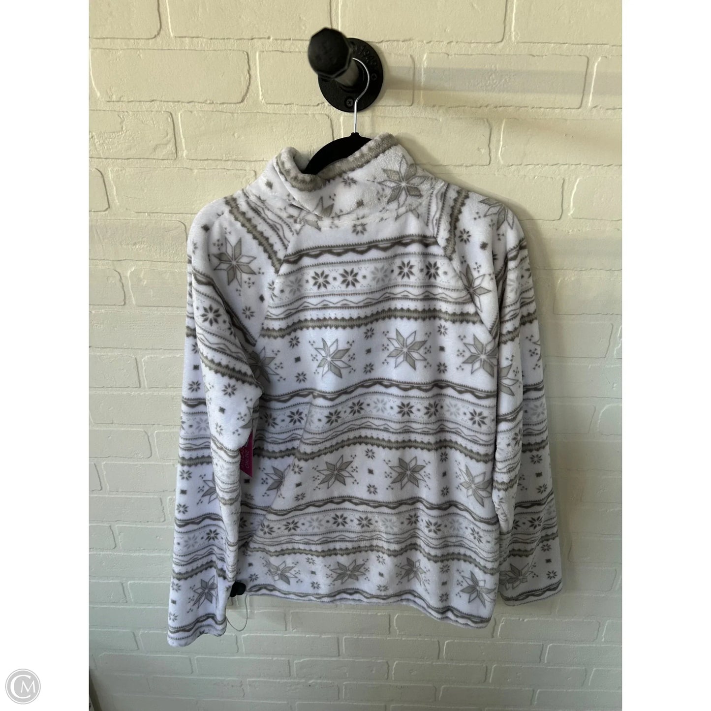 Jacket Fleece By Eddie Bauer In Grey & White, Size: Xl