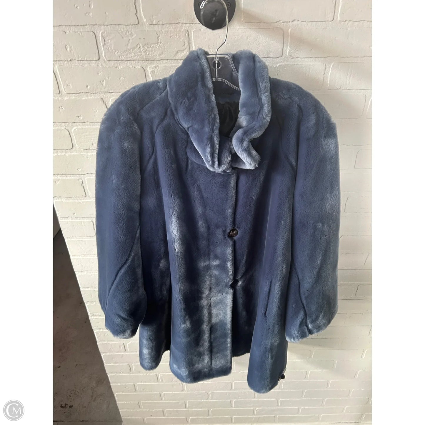 Coat Parka By Clothes Mentor In Blue, Size: M