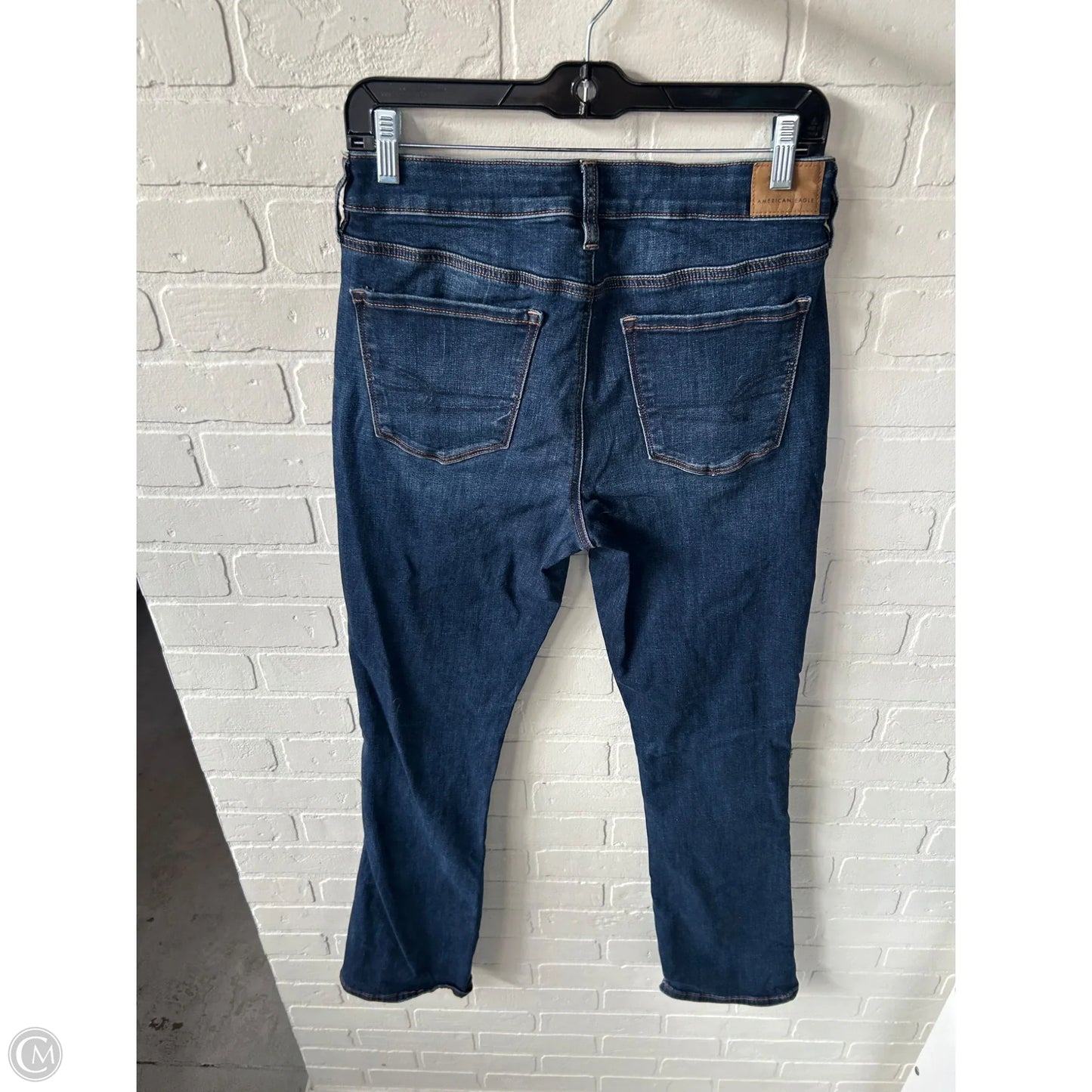 Jeans Skinny By American Eagle In Blue Denim, Size: 10l