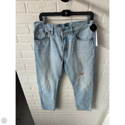 Jeans Straight By Levis In Blue Denim, Size: 10