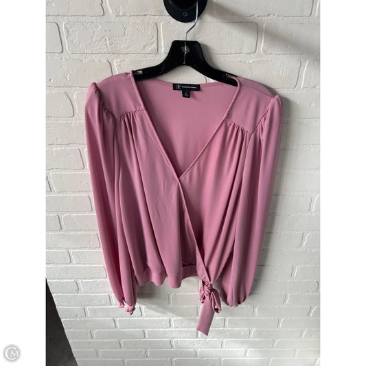 Top Long Sleeve By Inc In Pink, Size: Xl