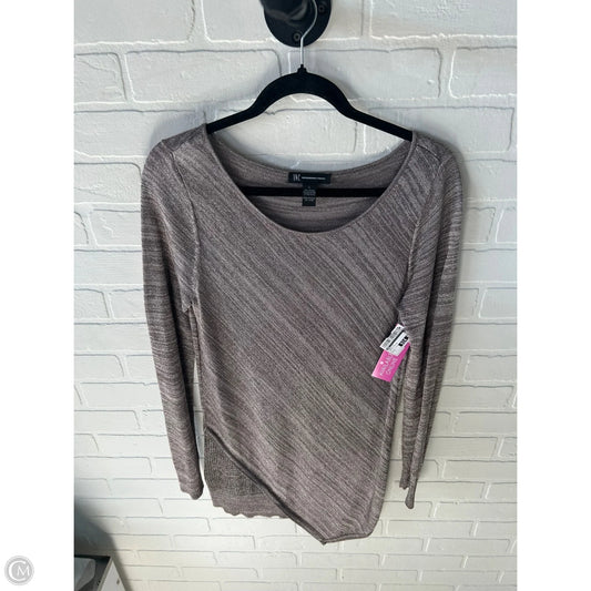 Tunic Long Sleeve By Inc In Brown & Silver, Size: L