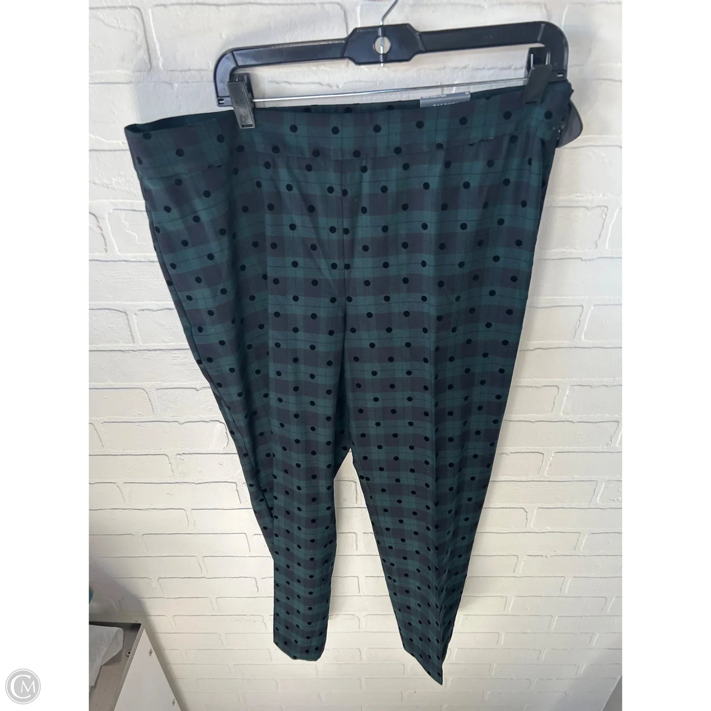 Pants Dress By Talbots In Black & Green, Size: 14