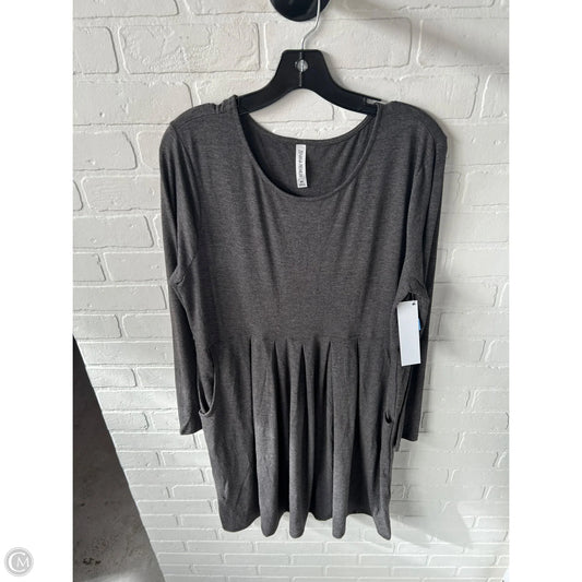 Dress Casual Short By Zenana In Grey, Size: 2x
