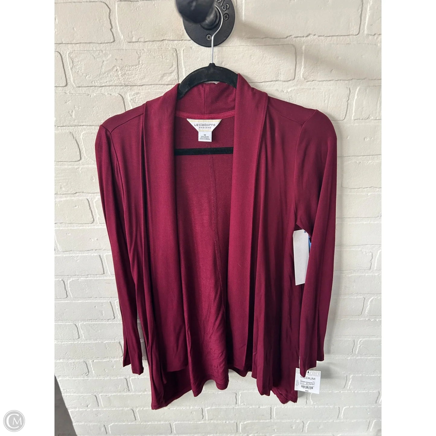 Cardigan By Liz Claiborne In Red, Size: M