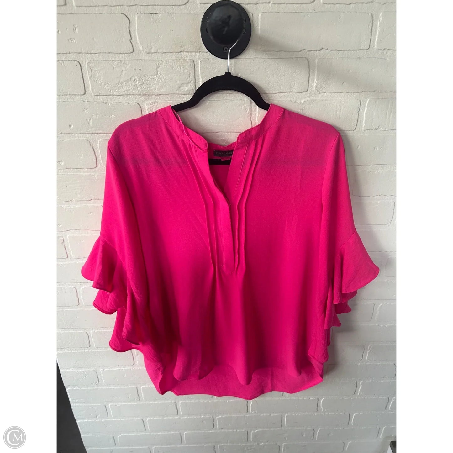 Blouse 3/4 Sleeve By Vince Camuto In Pink, Size: L