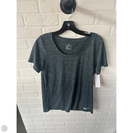 Athletic Top Short Sleeve By Nike In Grey, Size: M