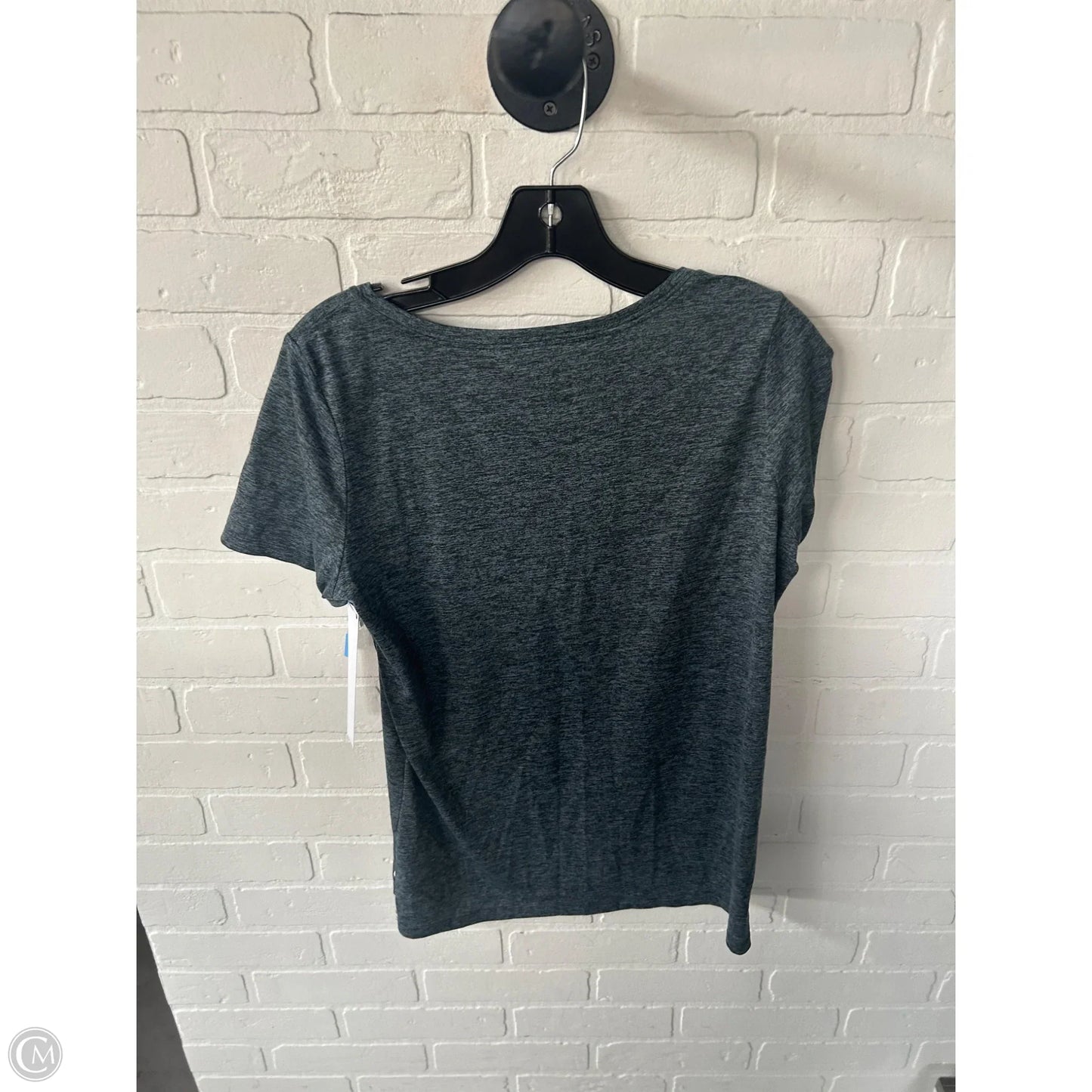 Athletic Top Short Sleeve By Nike In Grey, Size: M