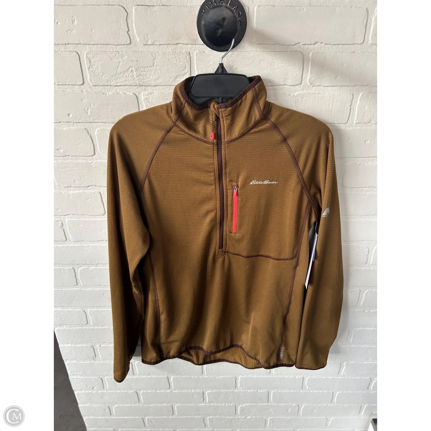 Athletic Jacket By Eddie Bauer In Brown, Size: M