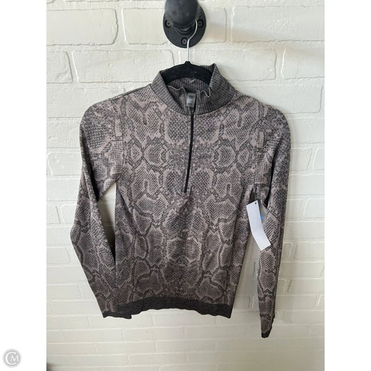 Athletic Top Long Sleeve Collar By Varley In Snakeskin Print, Size: S