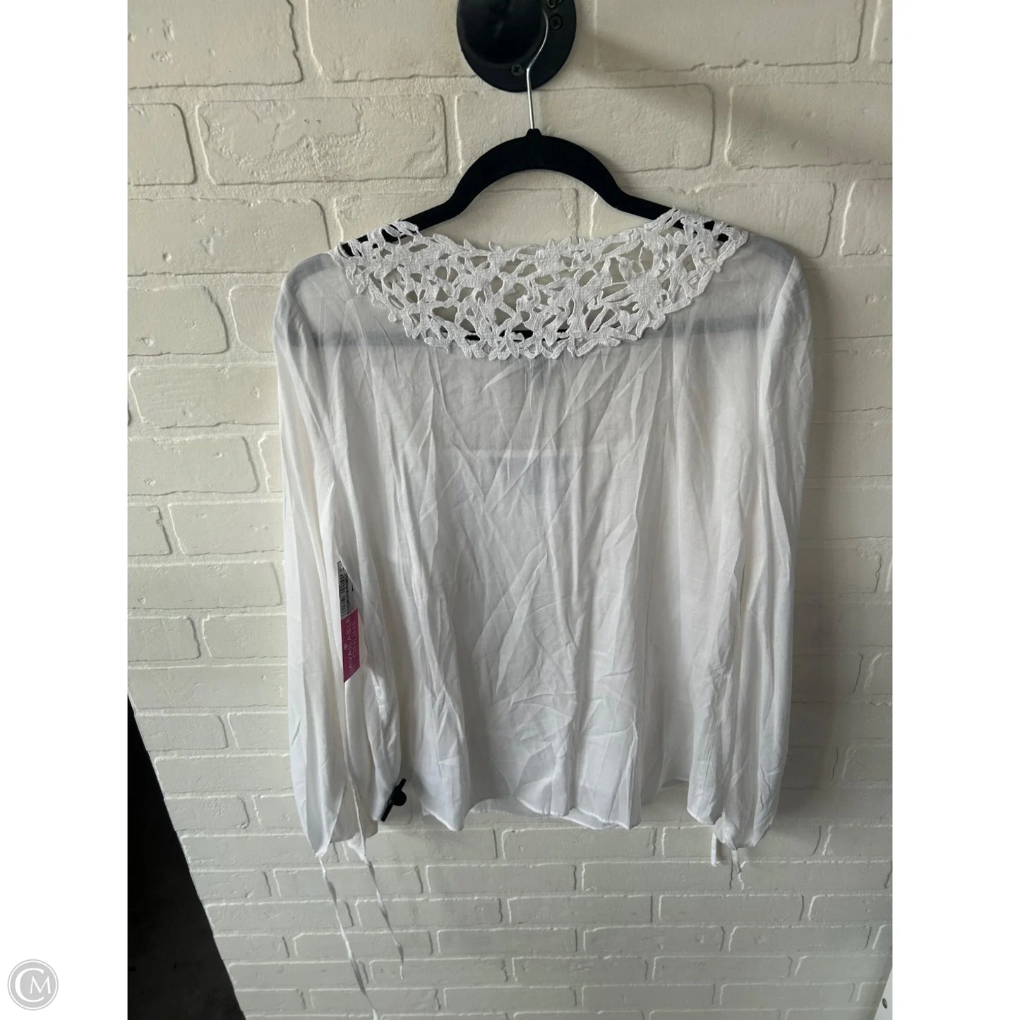 Blouse Long Sleeve By White House Black Market In White, Size: S