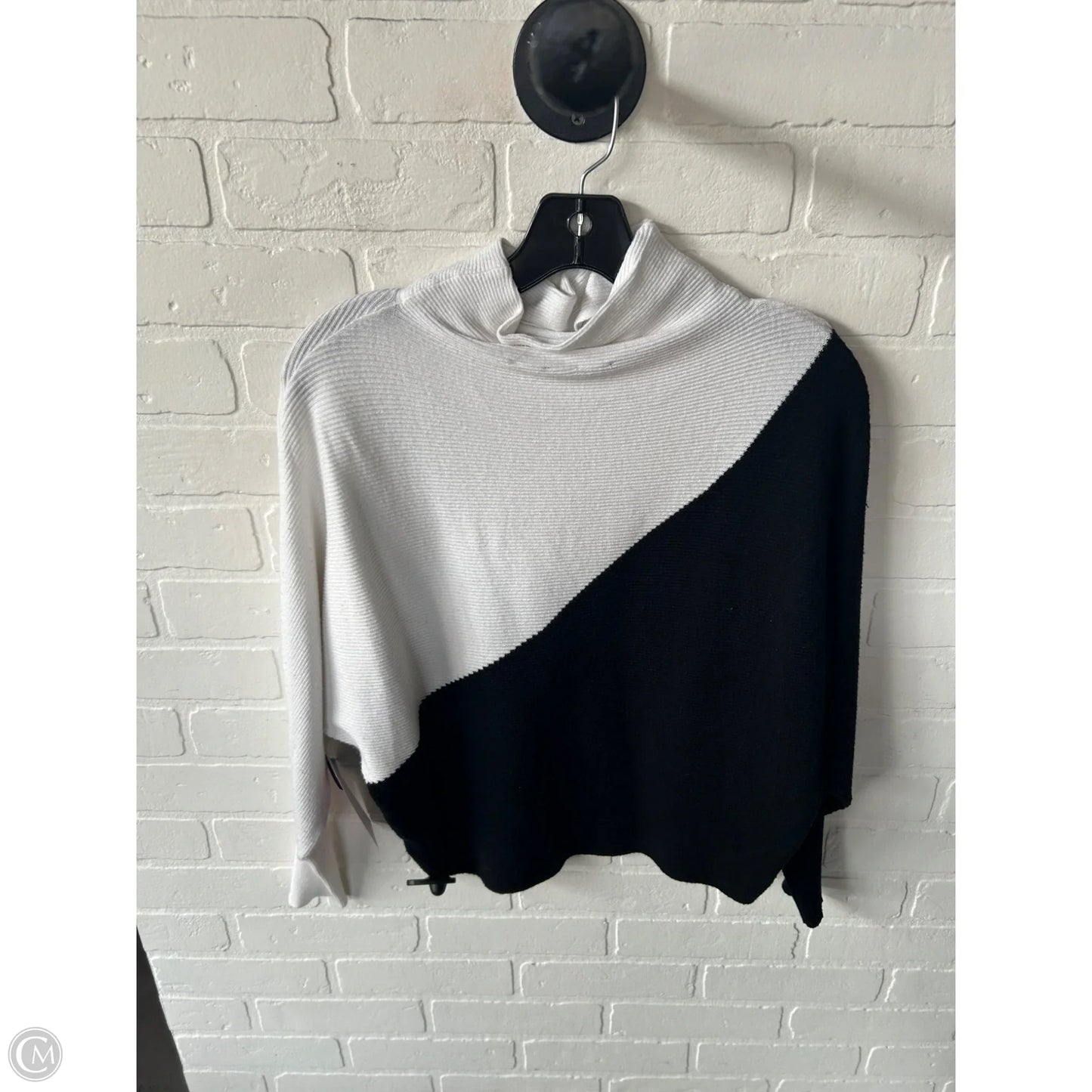 Sweater By Tahari In Black & White, Size: S