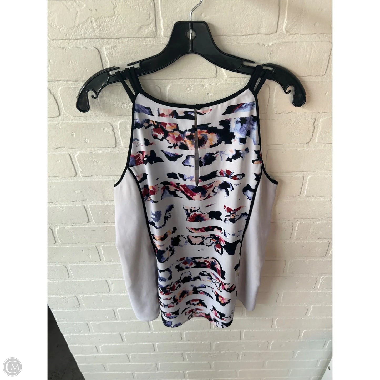 Blouse Sleeveless By White House Black Market In Blue & White, Size: M