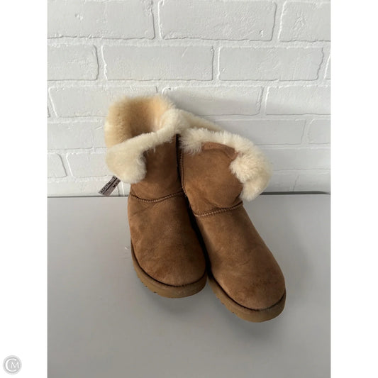 Boots Designer By Ugg In Brown & Cream, Size: 9