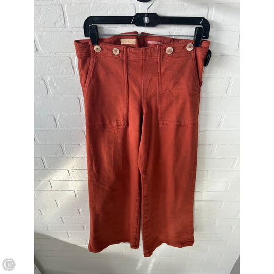 Jeans Wide Leg By Pilcro In Orange Denim, Size: 4