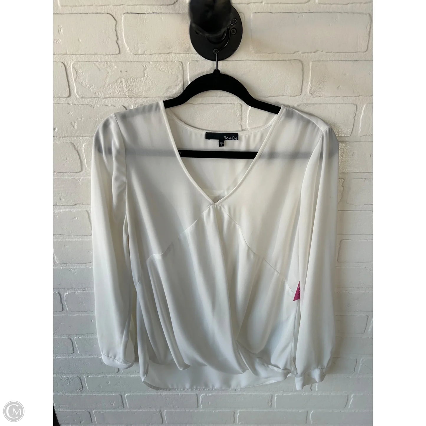 Blouse Long Sleeve By Ro & De In White, Size: S
