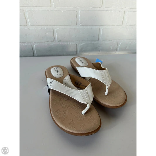 Sandals Flip Flops By Boc In White, Size: 9