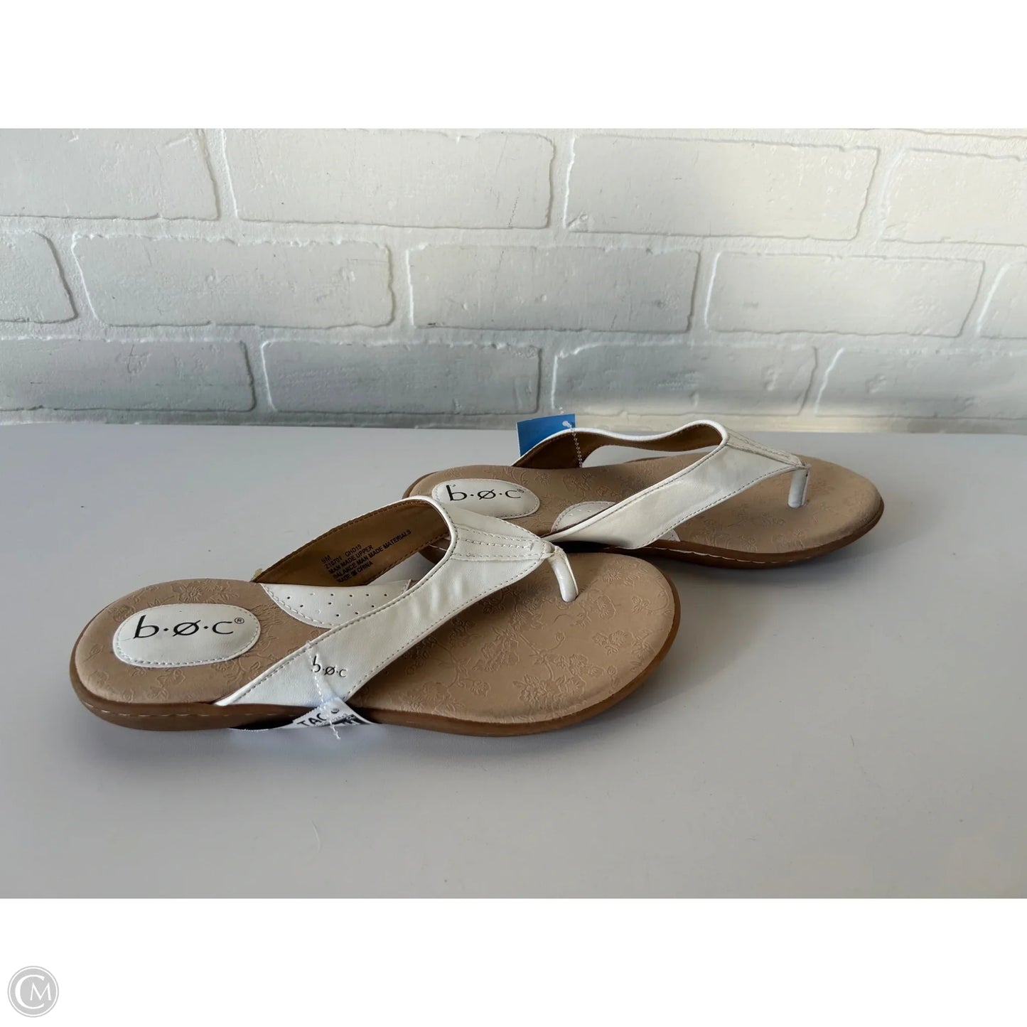 Sandals Flip Flops By Boc In White, Size: 9