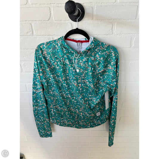 Athletic Top Long Sleeve Hoodie By Clothes Mentor In Green & Orange, Size: M