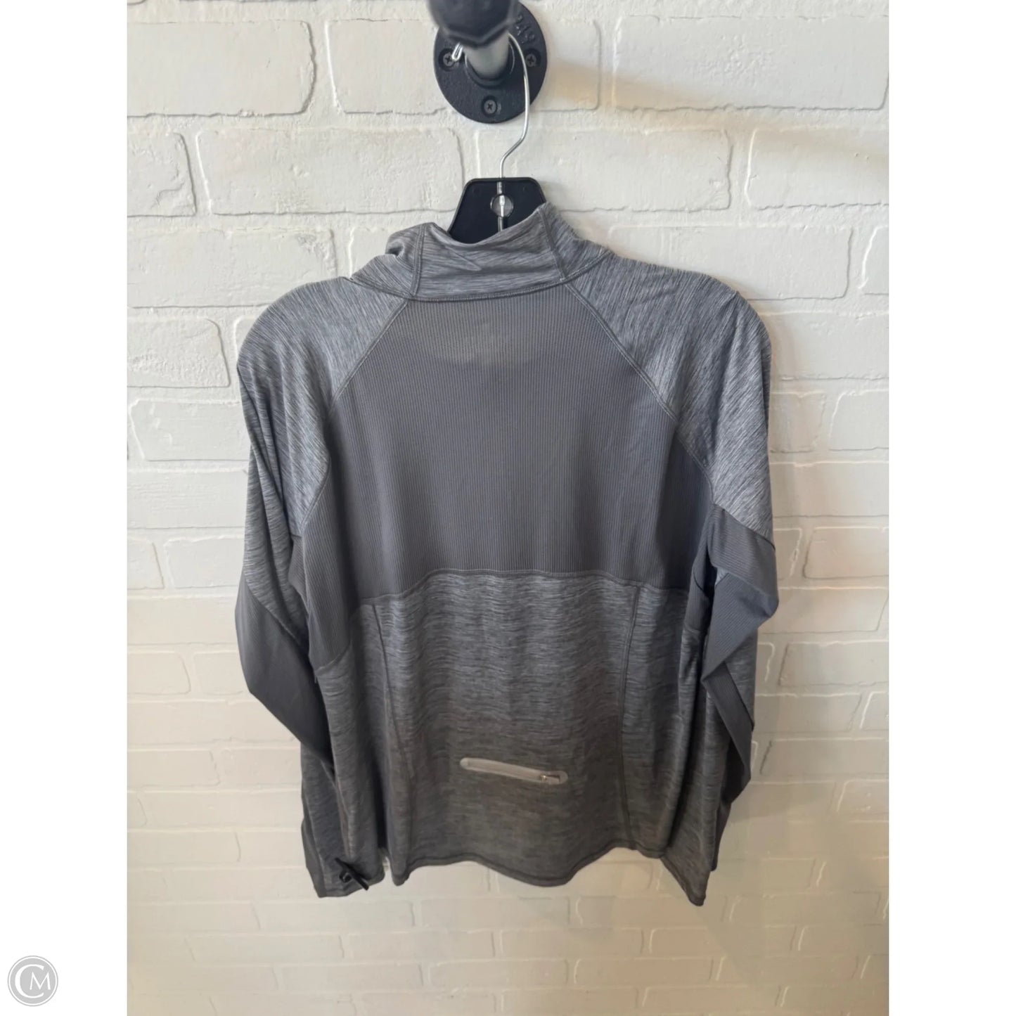 Athletic Top Long Sleeve Collar By Athleta In Grey, Size: Xl