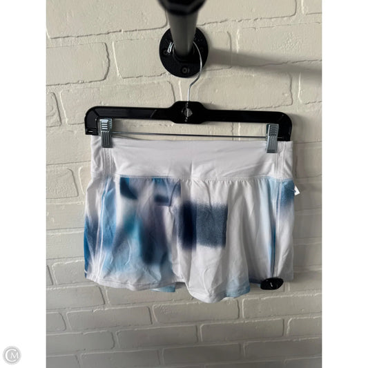 Athletic Skort By Lululemon In Blue & White, Size: 4