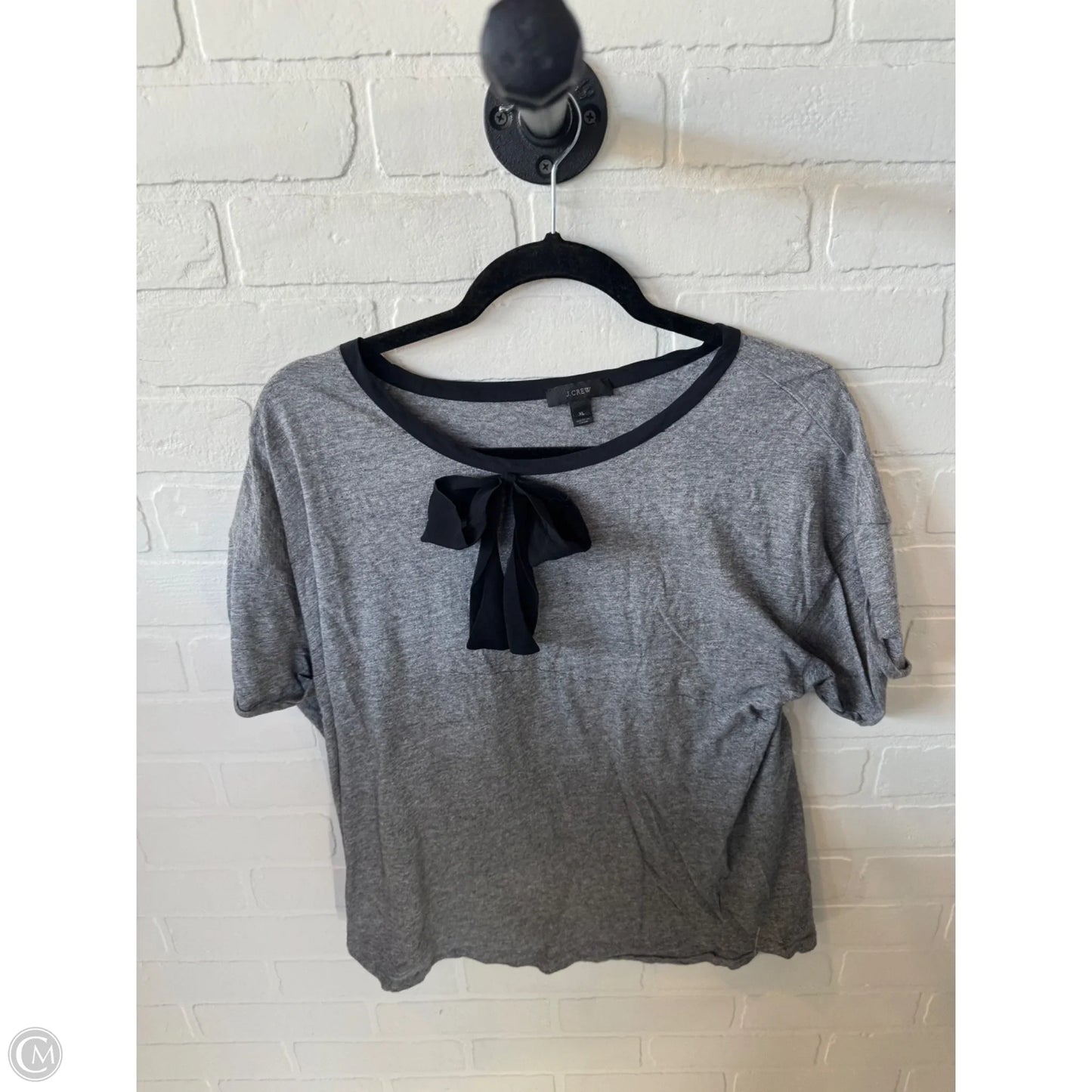 Top Short Sleeve By J. Crew In Black & Grey, Size: Xl