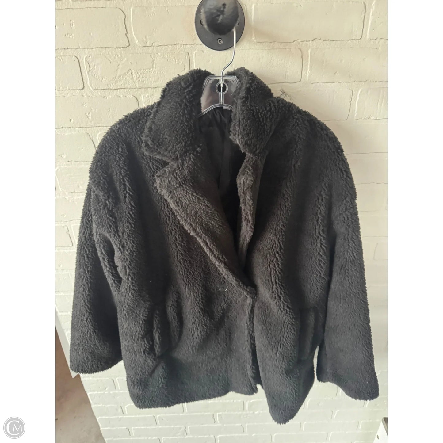 Jacket Fleece By Shein In Black, Size: S