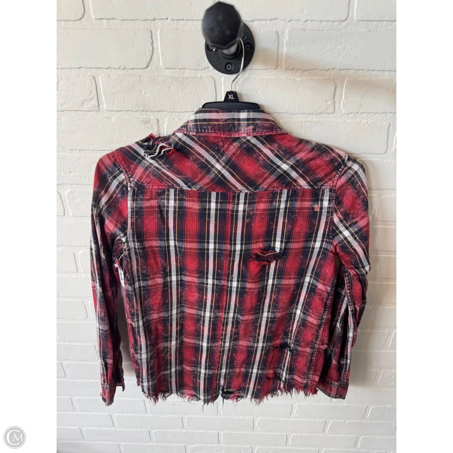 Top Long Sleeve By Hudson In Red & White, Size: Xs