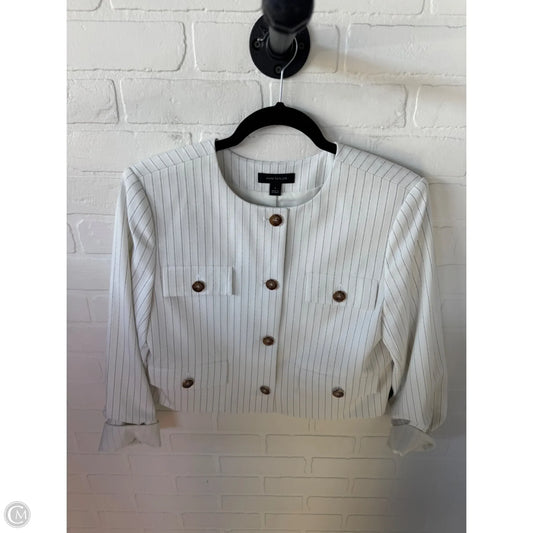 Blazer By Ann Taylor In Blue & White, Size: M