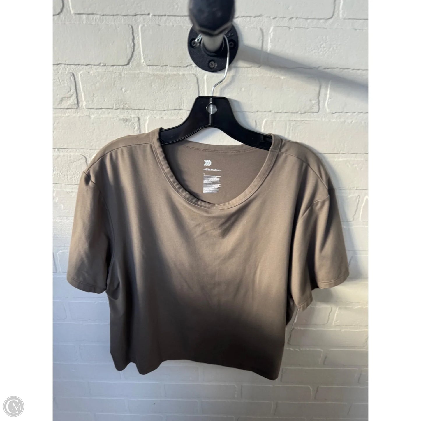 Athletic Top Short Sleeve By All In Motion In Brown, Size: L