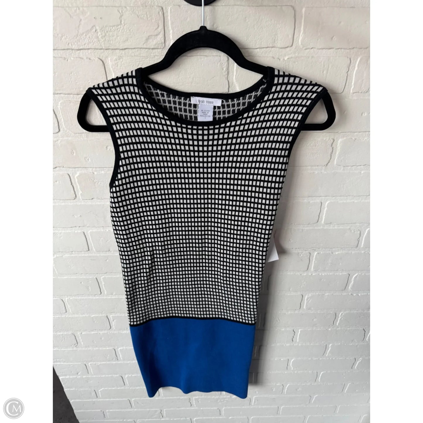 Dress Work By Joan Vass In Black & Blue, Size: M
